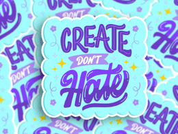 Beautiful eye-catching hand-lettering quote