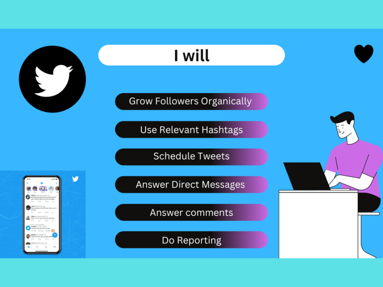 Twitter management for a month Upwork