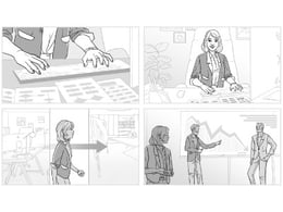 A professional, detailed storyboard for your video or movie