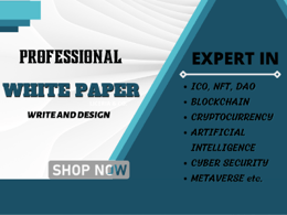 Well designed and written, nft white paper, crypto white paper, real estate