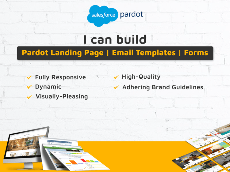 A responsive and editable Pardot Landing Page Email Template Forms