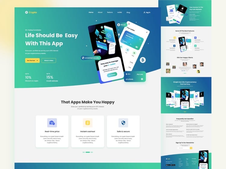 A custom unique website design in PSD, Figma or XD | Upwork