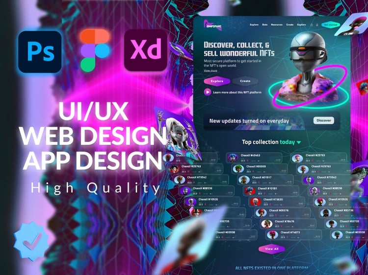 A pro UI/UX Design for your Website created by Figma or adobe xd | Upwork