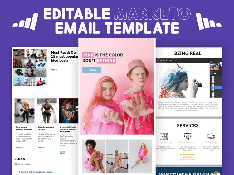 An editable Marketo drag &amp; drop responsive email newsletter template ...