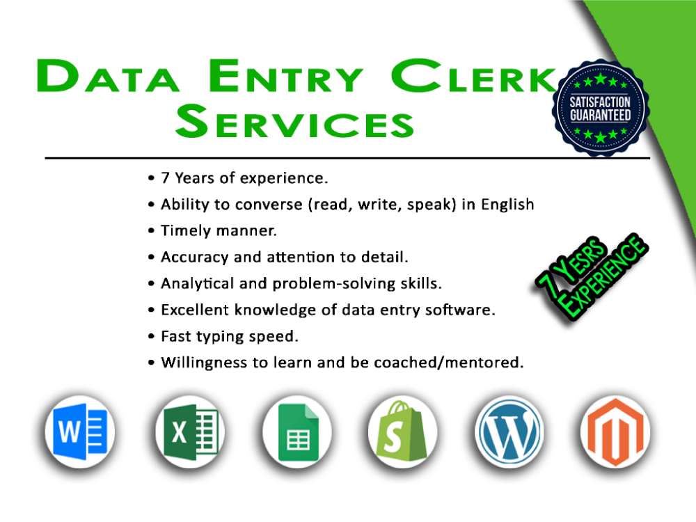 An accurate and high-quality data entry service. | Upwork