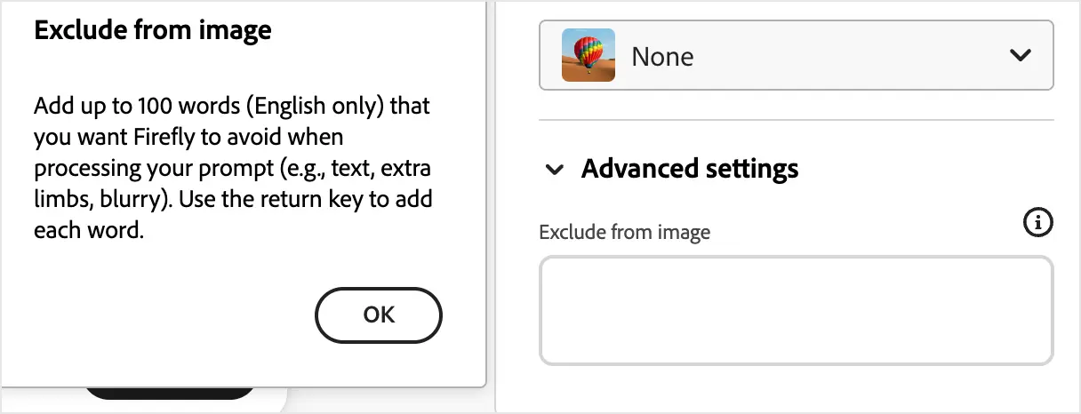 Exclude from image