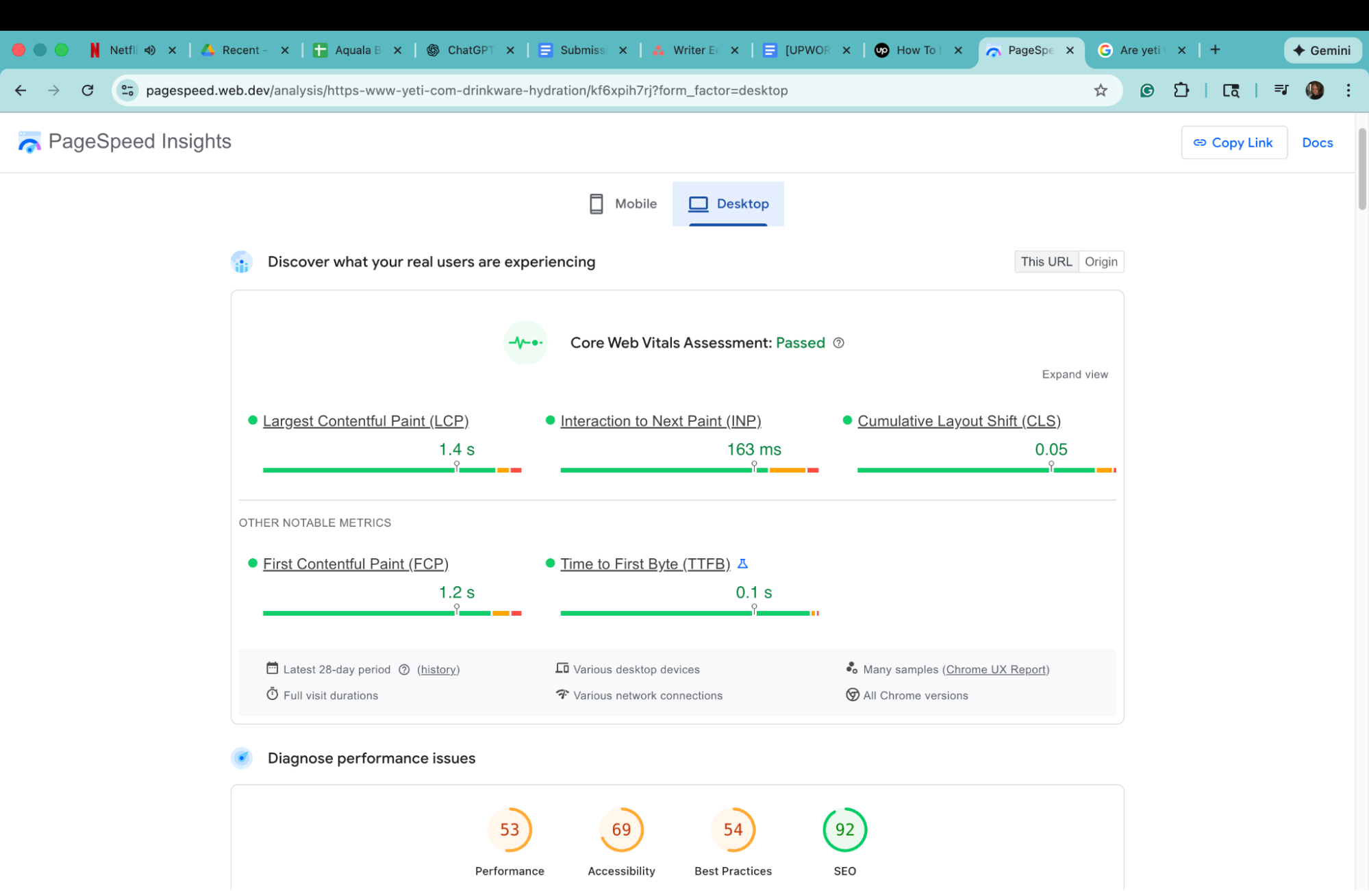 Page speed insights 2
