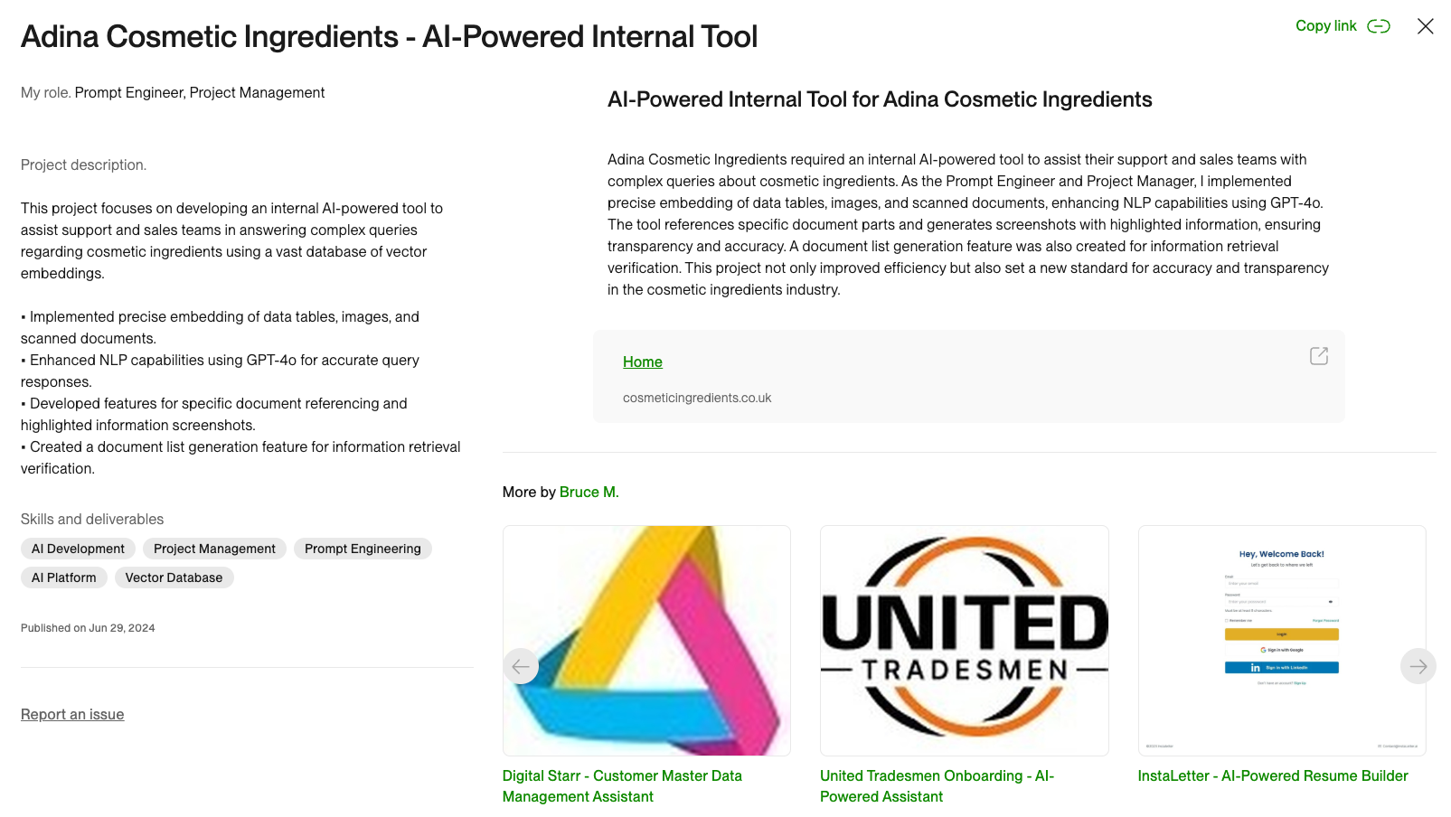 AI prompt engineer portfolio