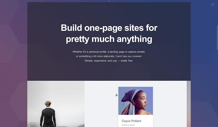 Carrd for simple websites