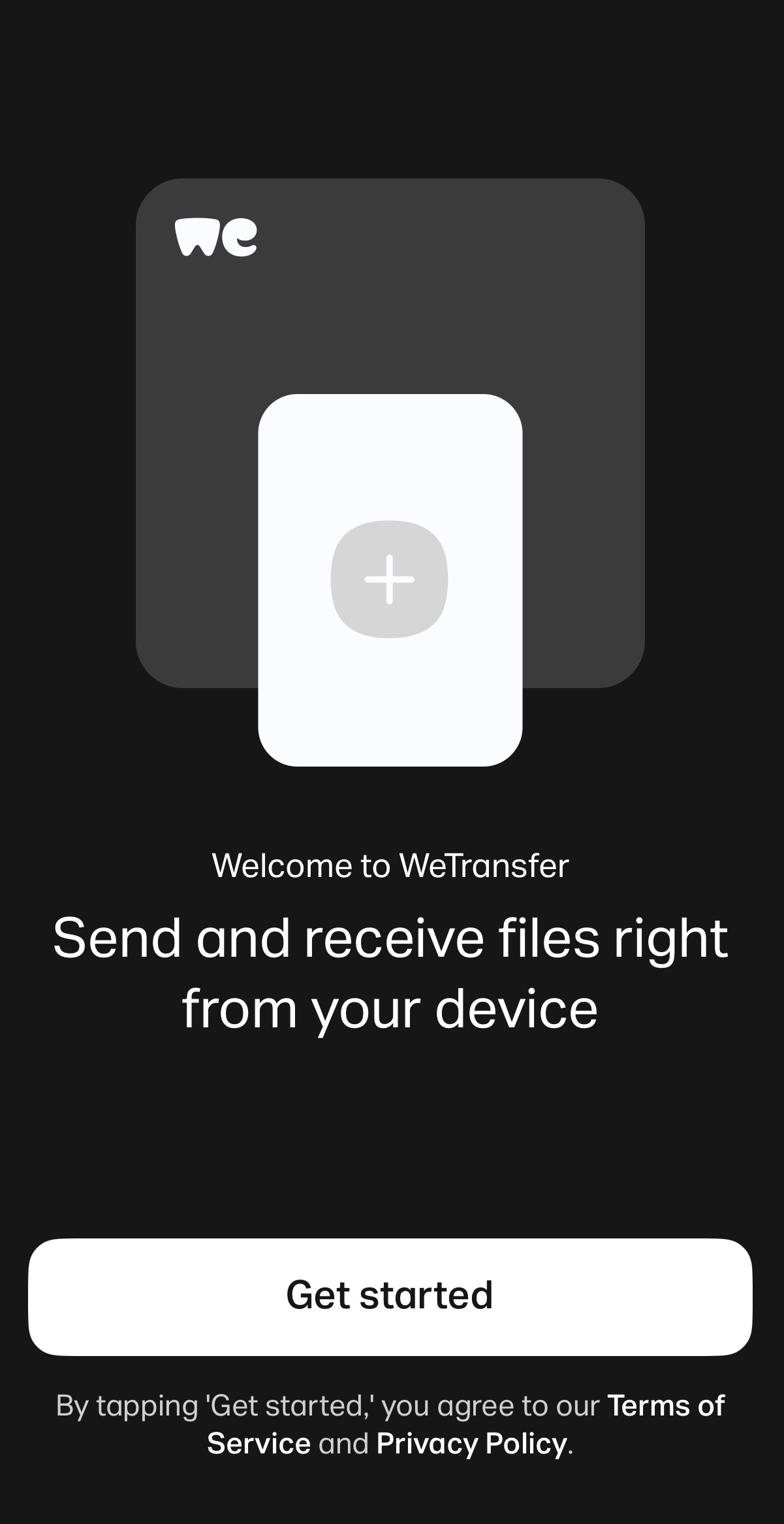 Sending files: WeTransfer