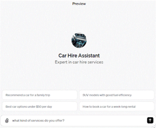 Review the generated content to determine if it suits your needs, and continue customizing the bot using prompts if needed.