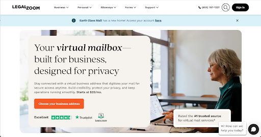 LegalZoom Virtual Mail