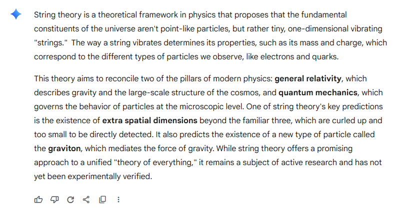 I'm studying string theory in an advanced college course. Summarize it in 200 words or less.