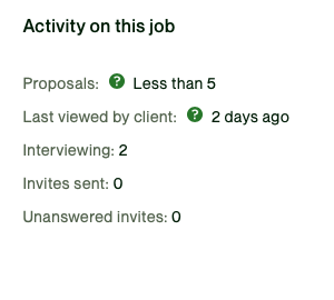 Activity on this job