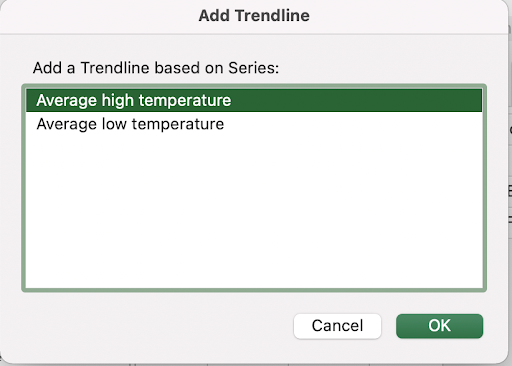 Add a trendline for different data series 3