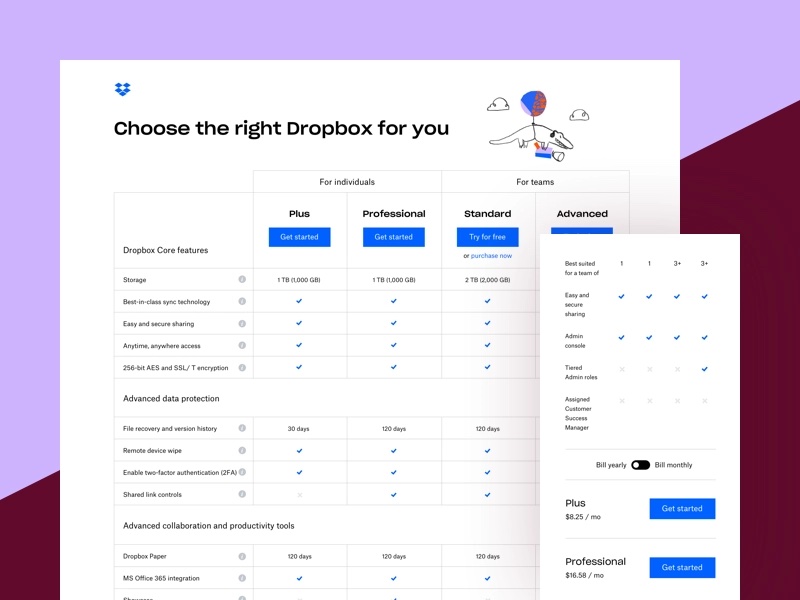 Dropbox Page Plans New