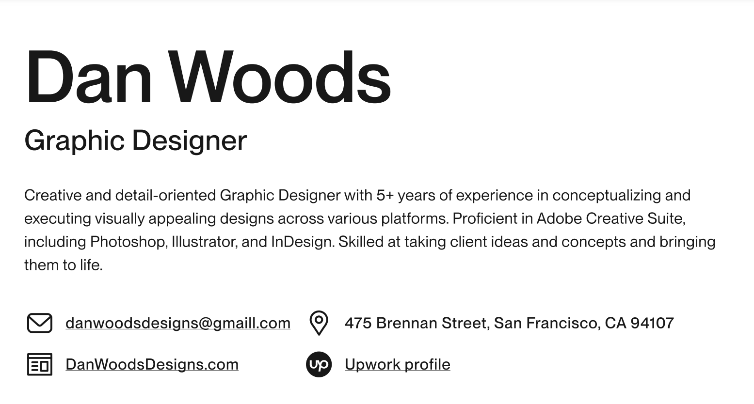 Graphic designer resume