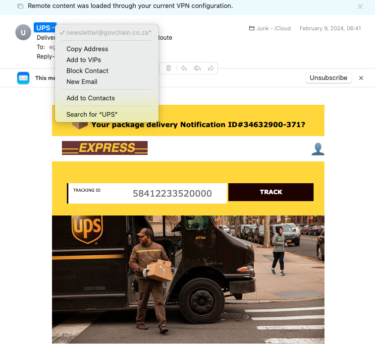 Spam email