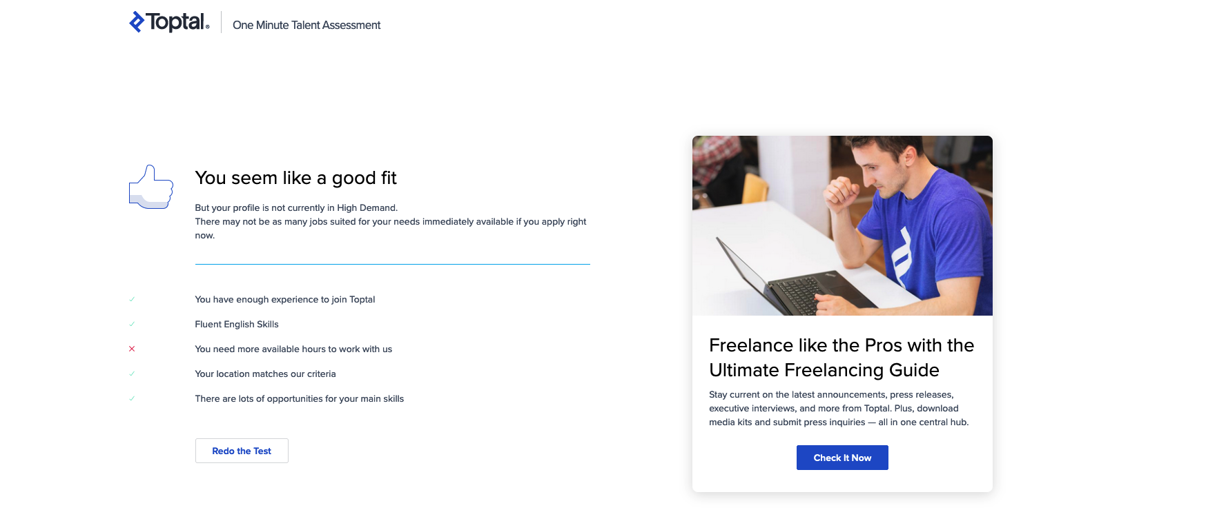 Toptal Talent Assesment