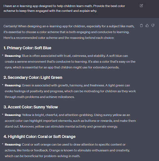 Typography and color scheme