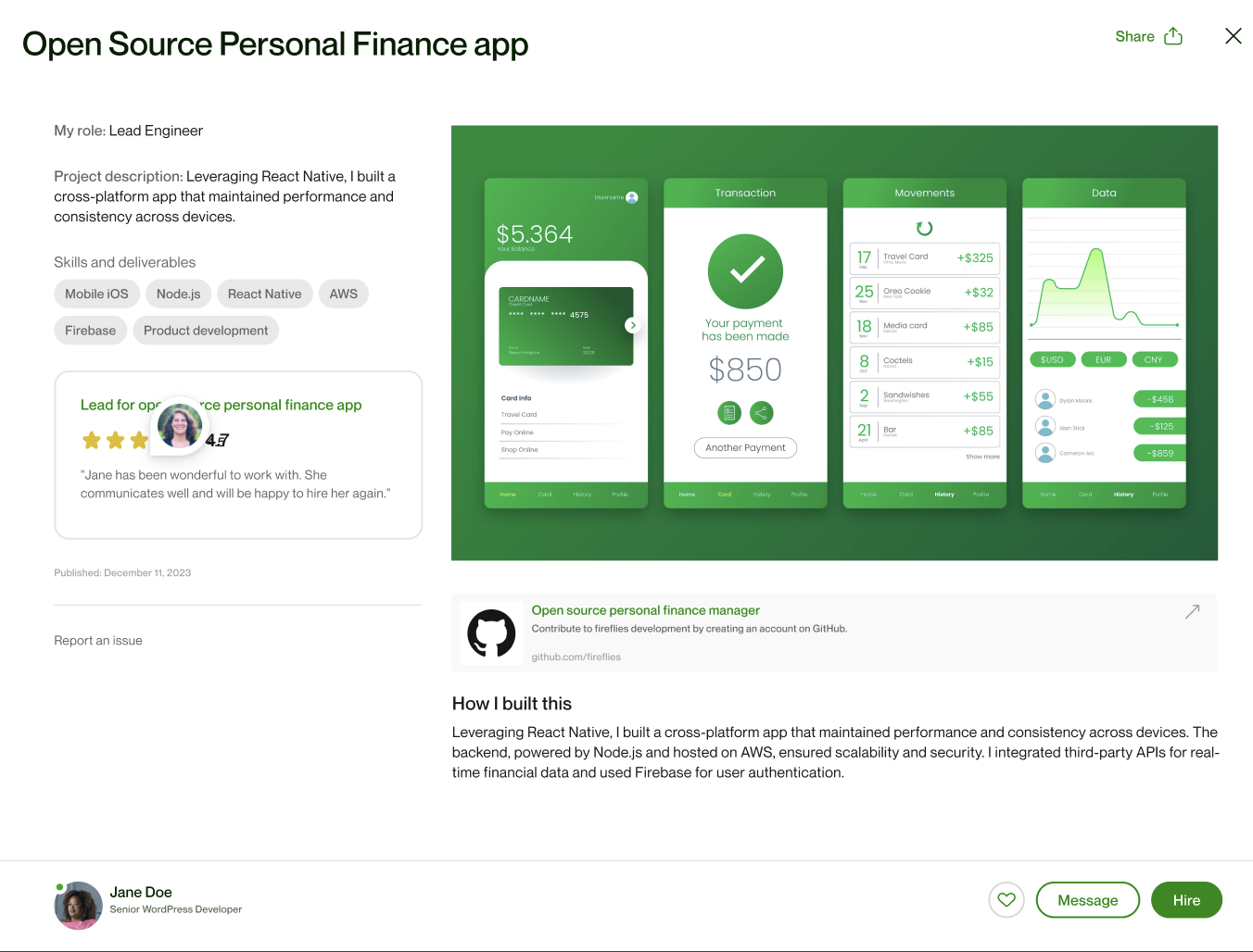 Open Source Personal Finance App