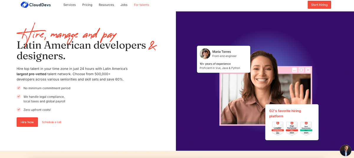 CloudDevs: best for working in the Americas