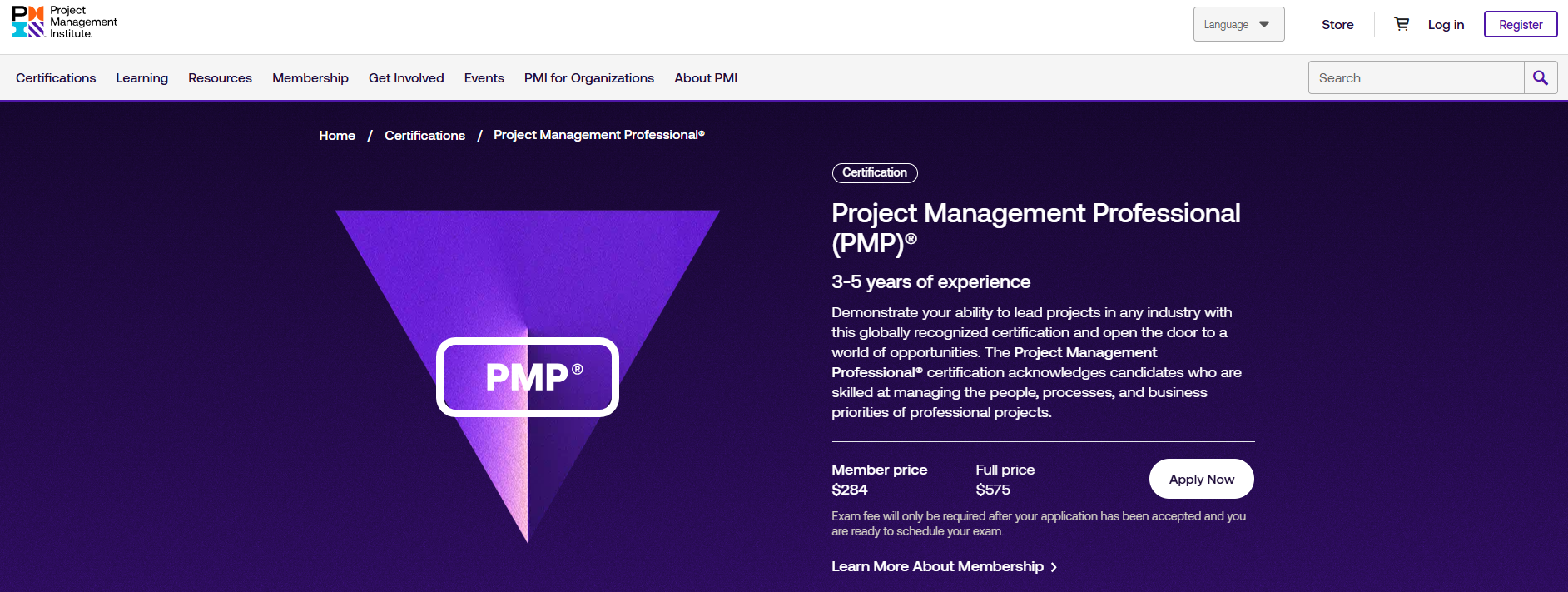 Project management professional (PMP)