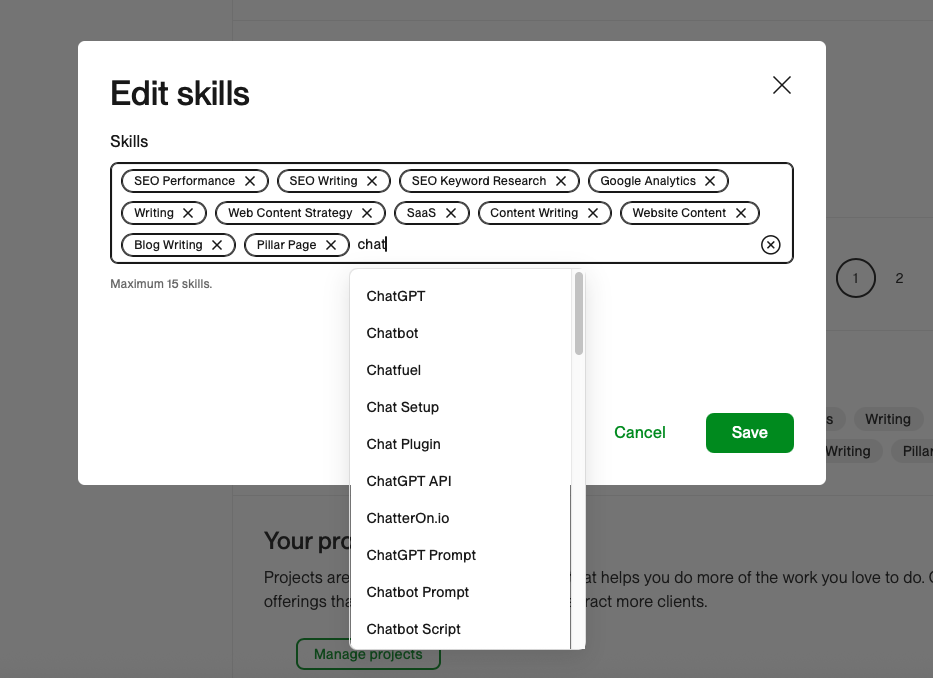 How to include AI skills in your Upwork profile
