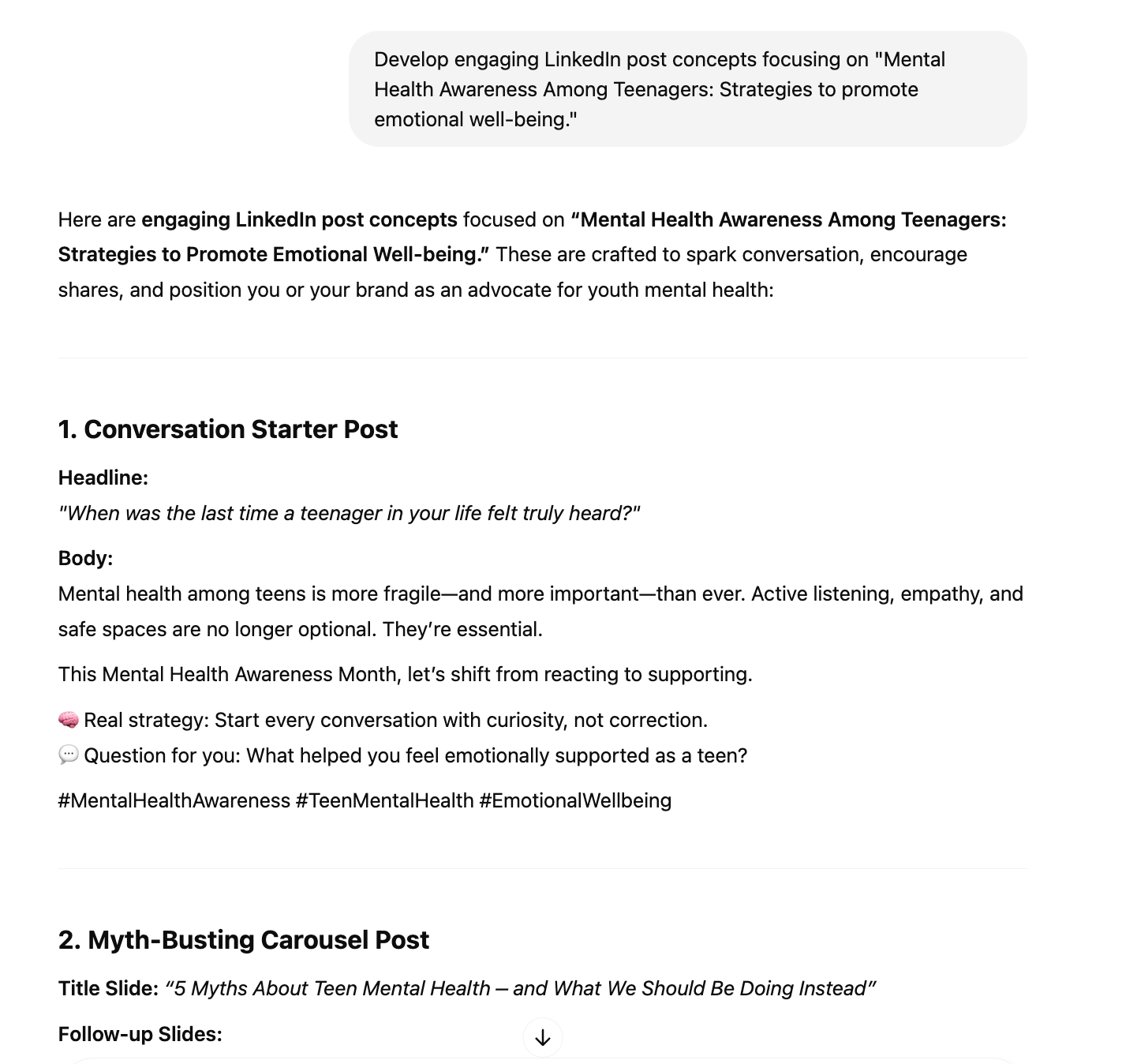 Blog concepts prompt