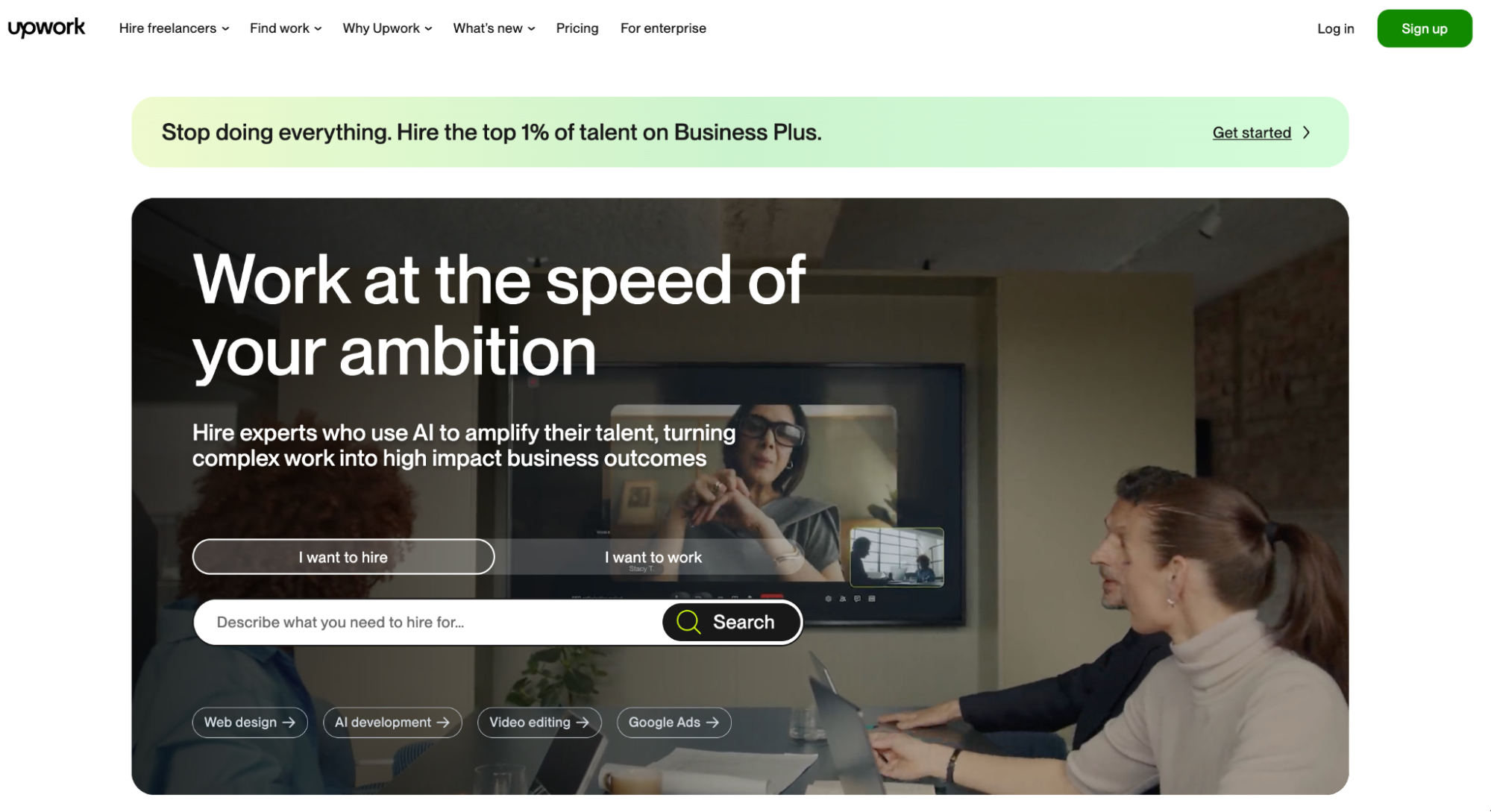 Upwork Homepage