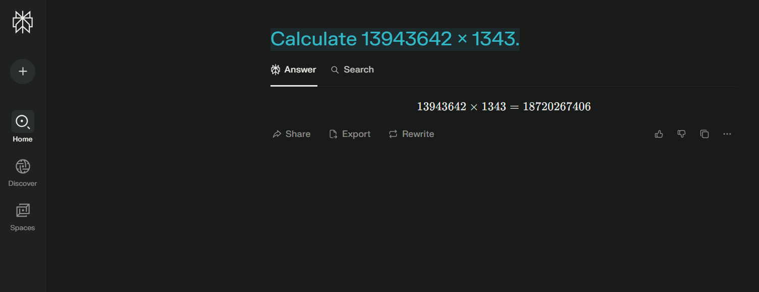Perplexity, however, calculated the answer as 18,720,267,406