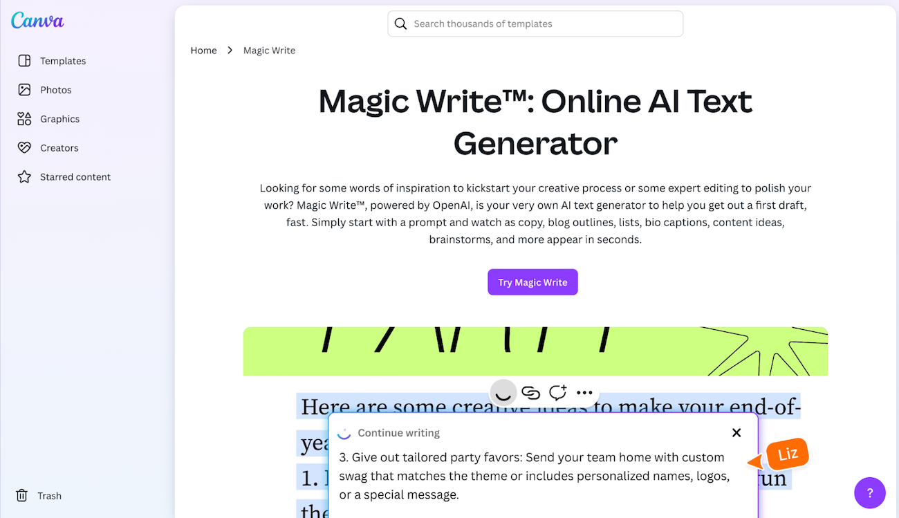 Canva Magic White