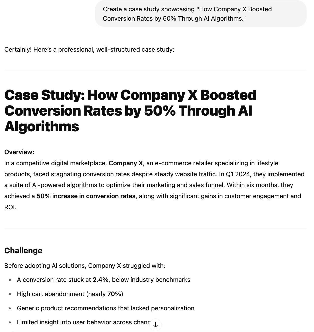 Case study single company showcase