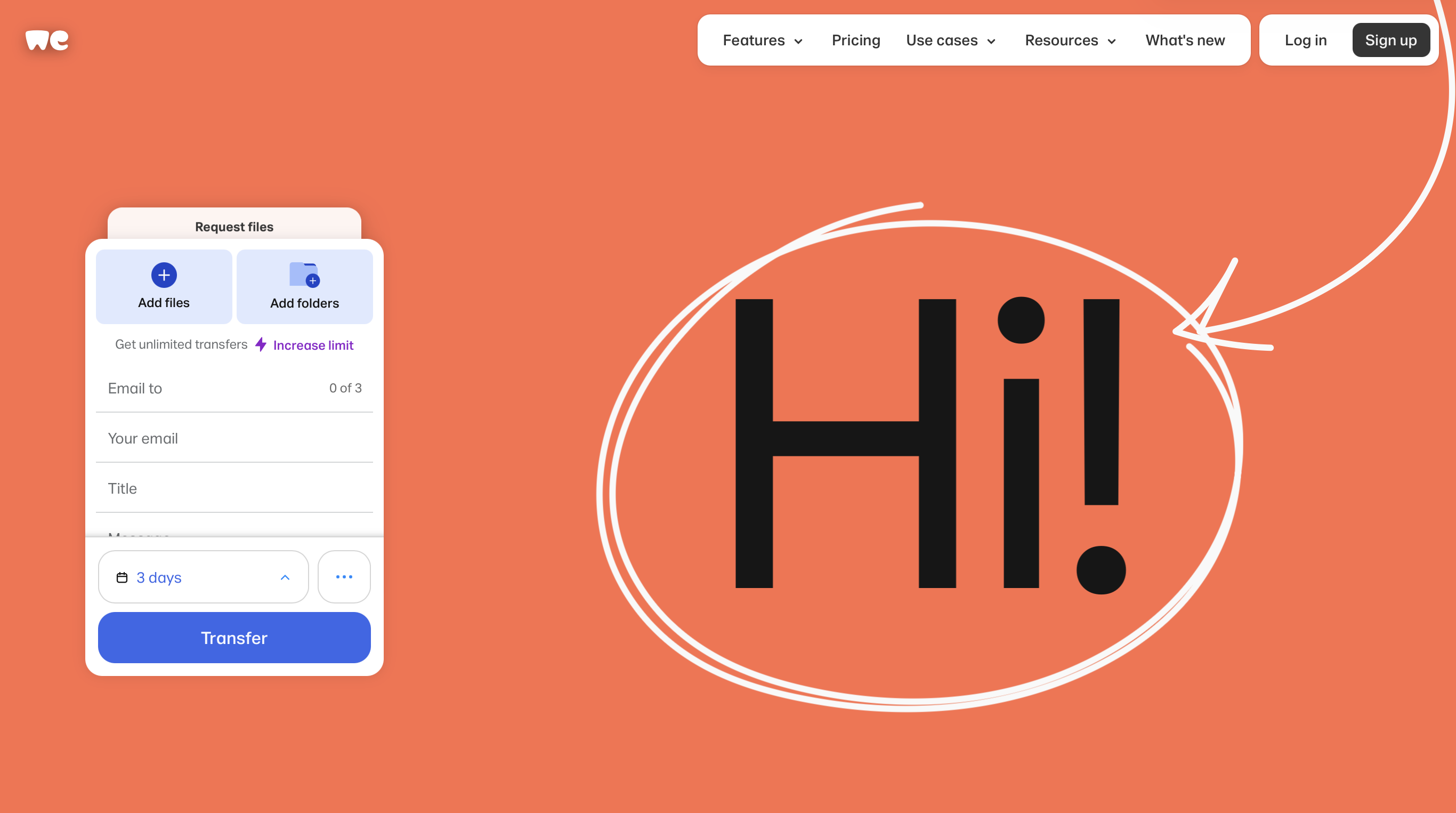 WeTransfer for file sharing