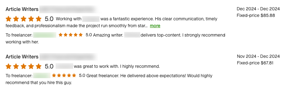 Article Writers