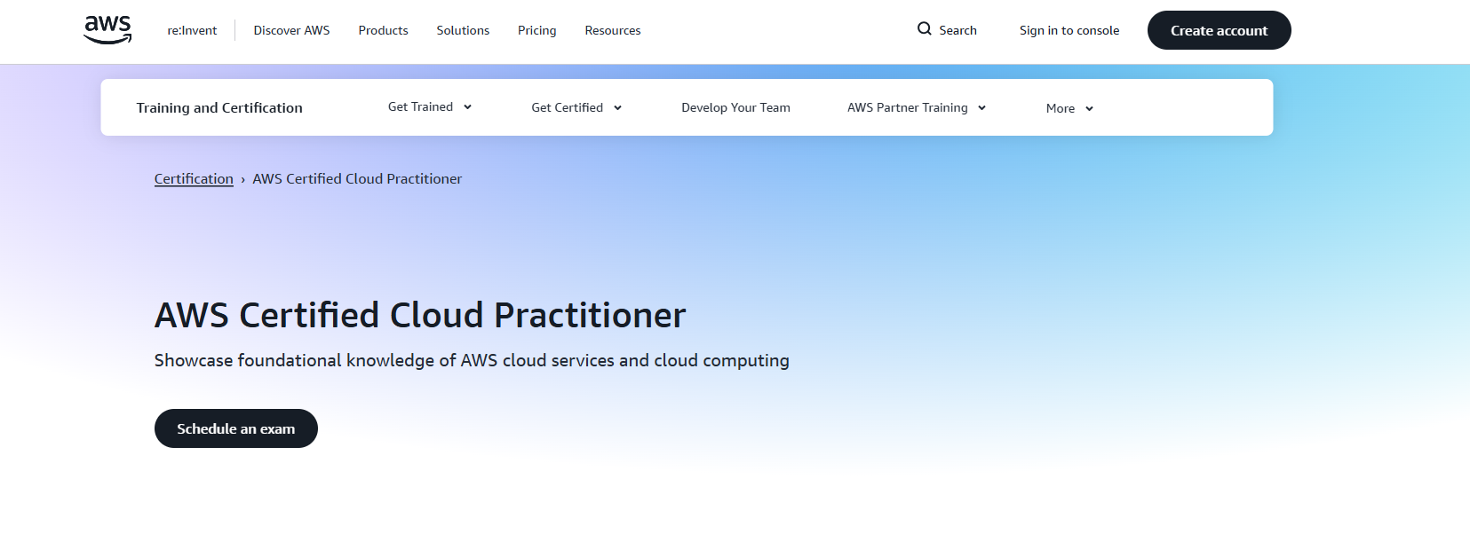 AWS certified cloud practitioner