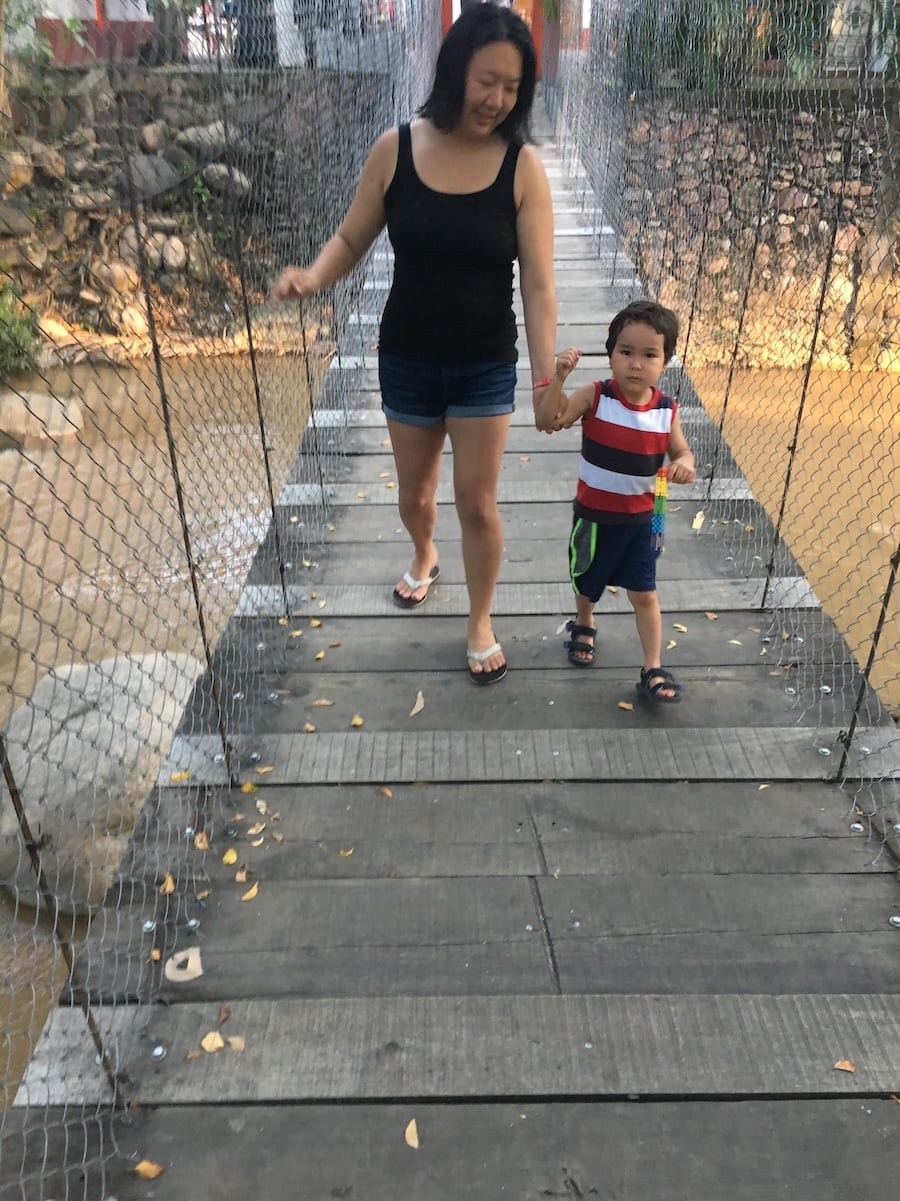 Melissa with her oldest son in Puerto Vallarta