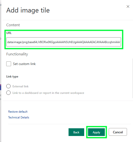 Enter the complete URL for your logo file