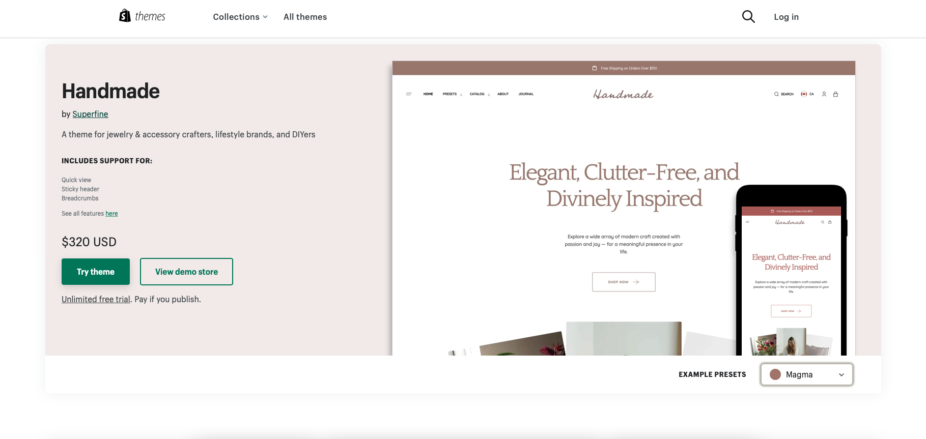 Shopify paid theme