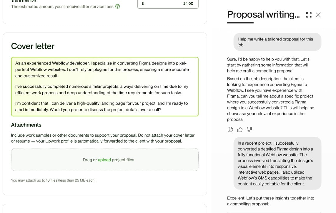 Upwork Uma Proposal Writing