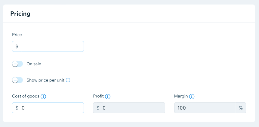 Wix pricing